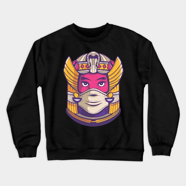 ancient Egypt cleopatra wearing mask Crewneck Sweatshirt by Midoart